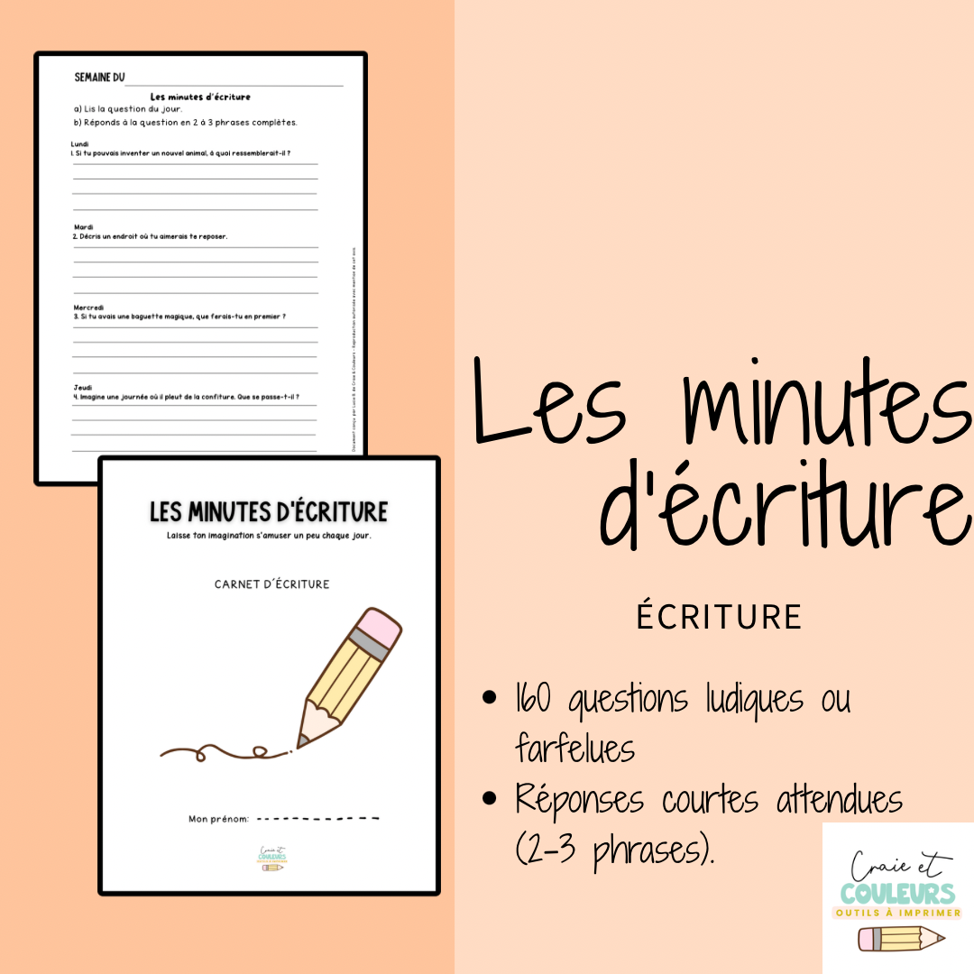 Les minutes d’écriture – Un petit rituel qui fait une grande différence!
